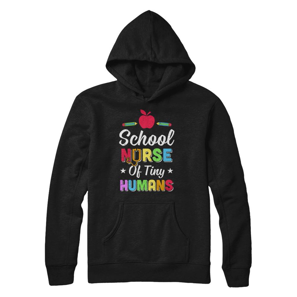 School Nurse Of Tiny Humans-T-Shirt & Hoodie-Pullover Hoodie-Black