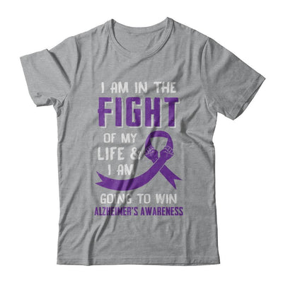 I'm In The Fight Of My Life And Win Alzheimer's Awareness-T-Shirt & Hoodie-Classic T-Shirt-Sport Grey