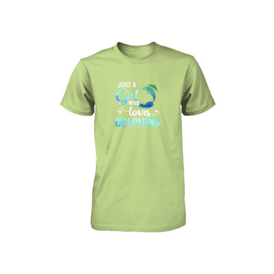 Just A Girl Who Loves Dolphins Youth-Youth Shirt-Toddler T-Shirt-Key Lime