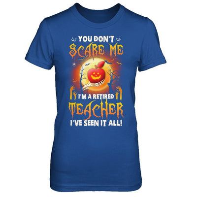 Halloween You Don't Scare Me I'm A Retired Teacher-T-Shirt & Hoodie-Women's T-Shirt-Royal