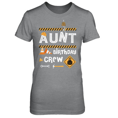 Aunt Birthday Crew Construction Birthday Party Gift-T-Shirt & Hoodie-Women's T-Shirt-Sport Grey