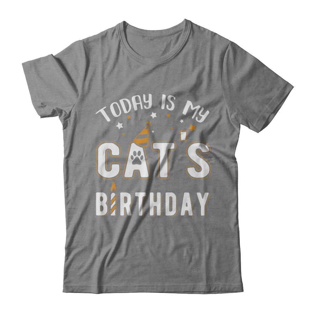 Today is My Cat's Birthday-T-Shirt & Hoodie-Classic T-Shirt-Sport Grey