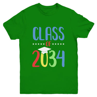Grow With Me First Day Of School Class Of 2034 Youth-Youth Shirt-Youth T-Shirt-Irish Green