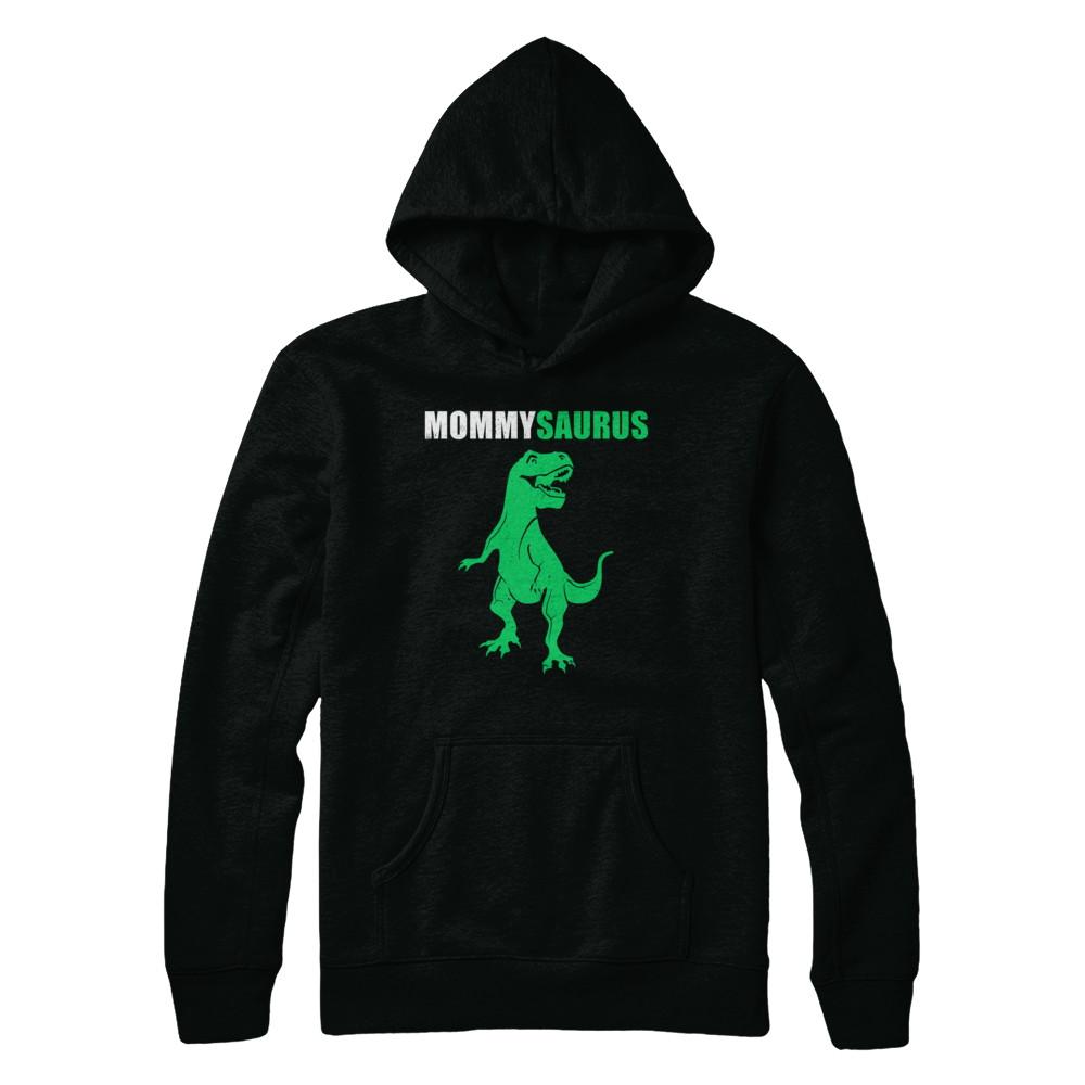 Mommysarus Funny Dinosaur First Time Mom Mothers Day-T-Shirt & Hoodie-Hanes - Heavyweight Pullover Hoodie-Black