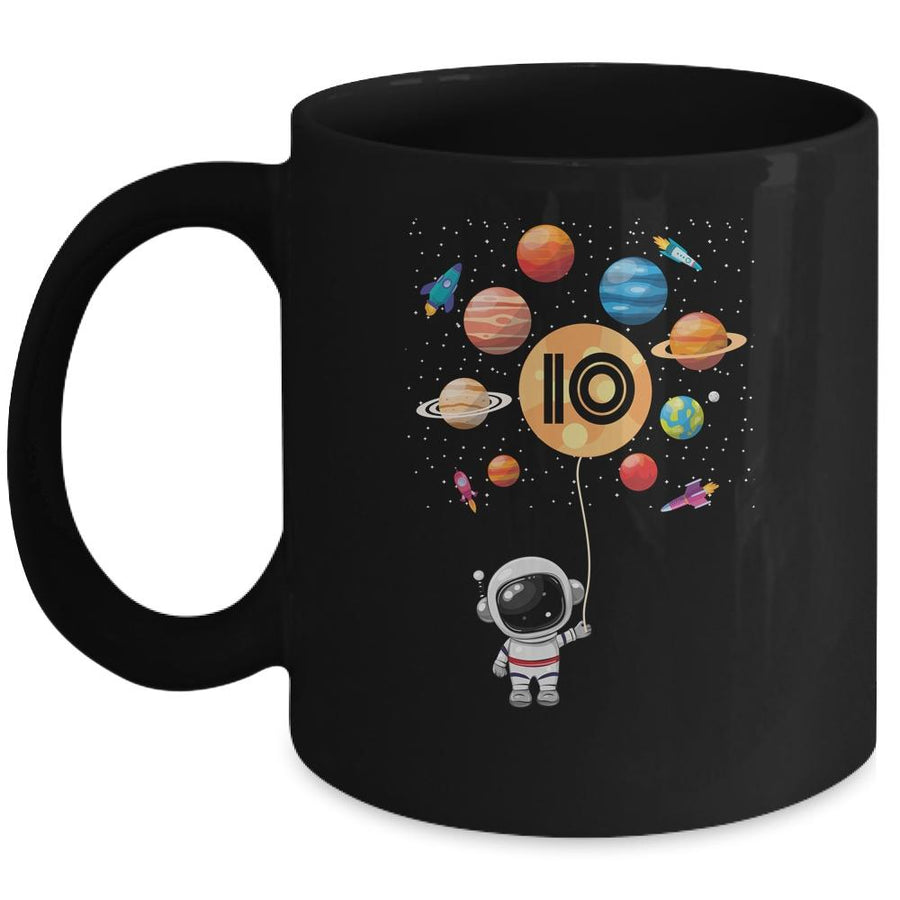 8 Years Old Birthday Boy Girl Gifts Astronaut 8th Birthday Mug-Coffee Mug-Mug-Black
