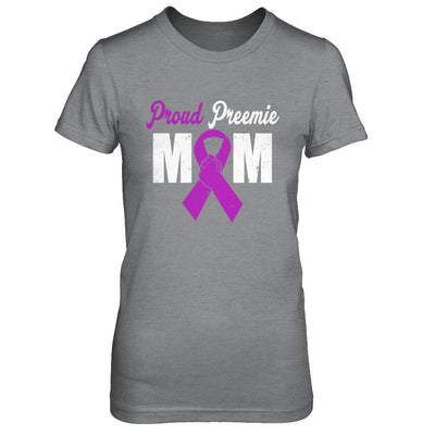 Mothers Day Proud Preemie Mom Premature Birth Awareness-T-Shirt & Hoodie-Women's T-Shirt-Sport Grey