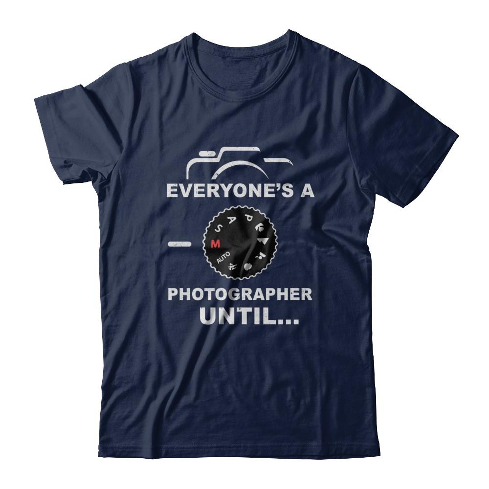 Funny Manual Mode Everyone's A Photographer Until-T-Shirt & Hoodie-Classic T-Shirt-Navy