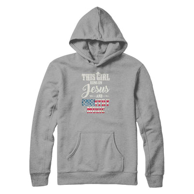 This Girl Runs On Jesus And Country Music-T-Shirt & Tank Top-Pullover Hoodie-Light Steel