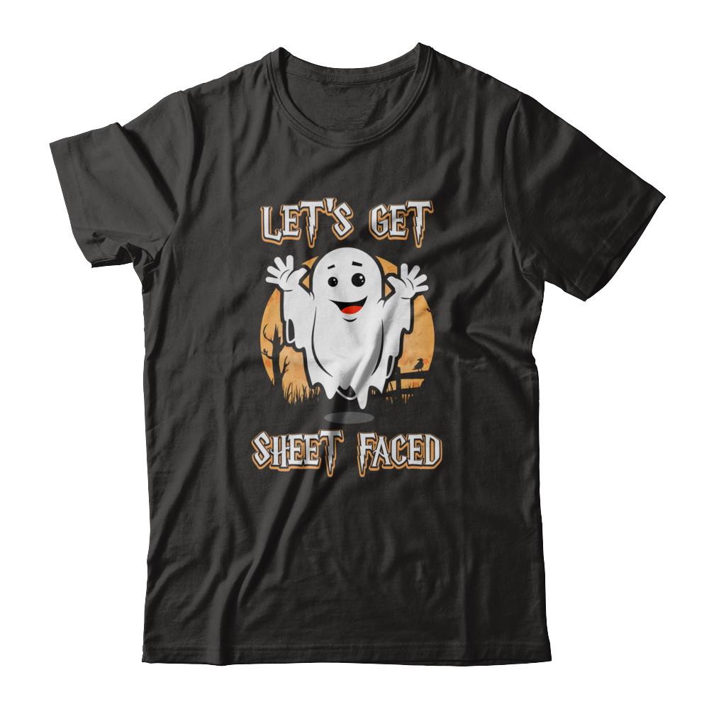 Halloween Let's Get Sheet Faced-T-Shirt & Tank Top-Premium T-Shirt-Black