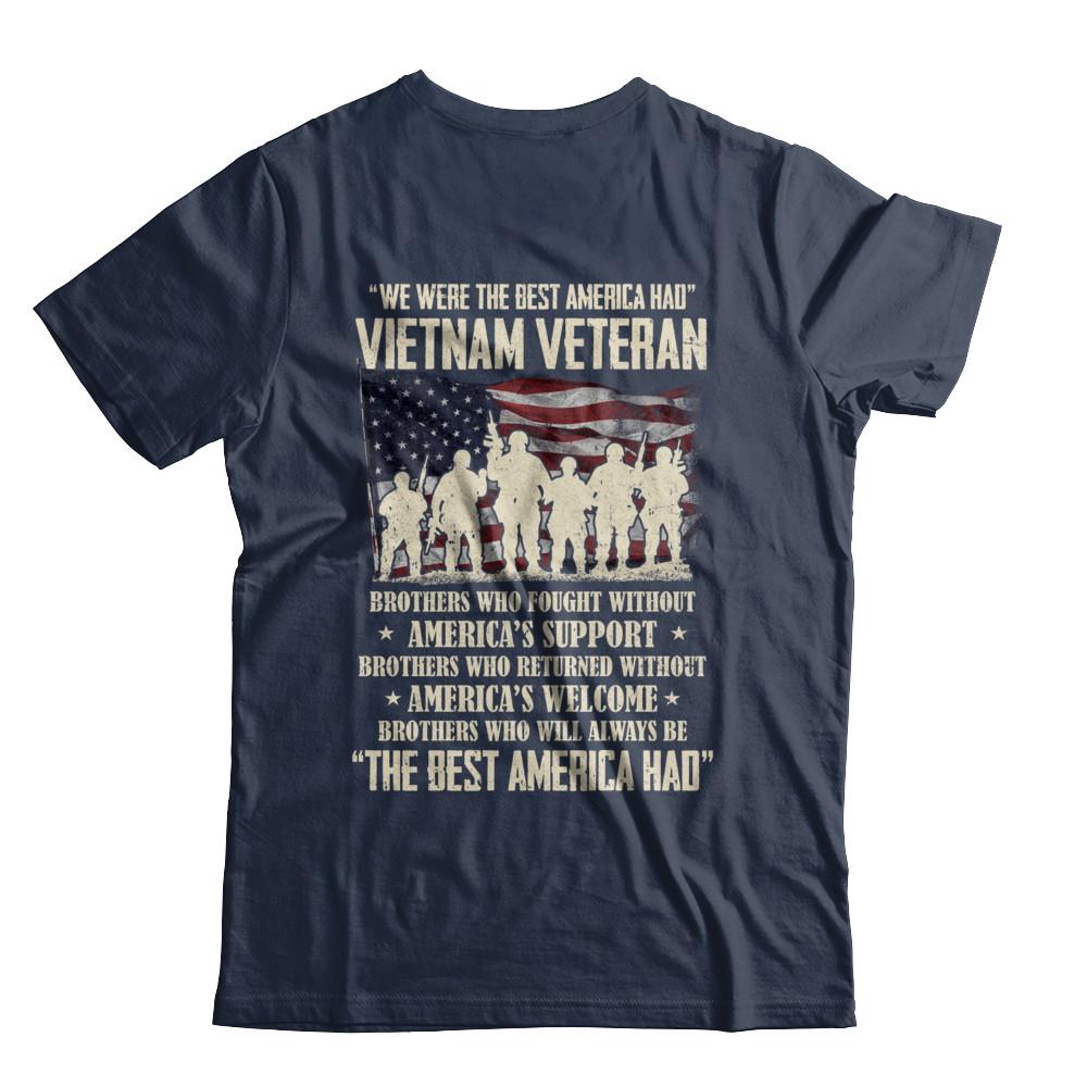 Vietnam Veteran The Best America Had Proud-T-Shirt & Hoodie-Classic T-Shirt-Navy