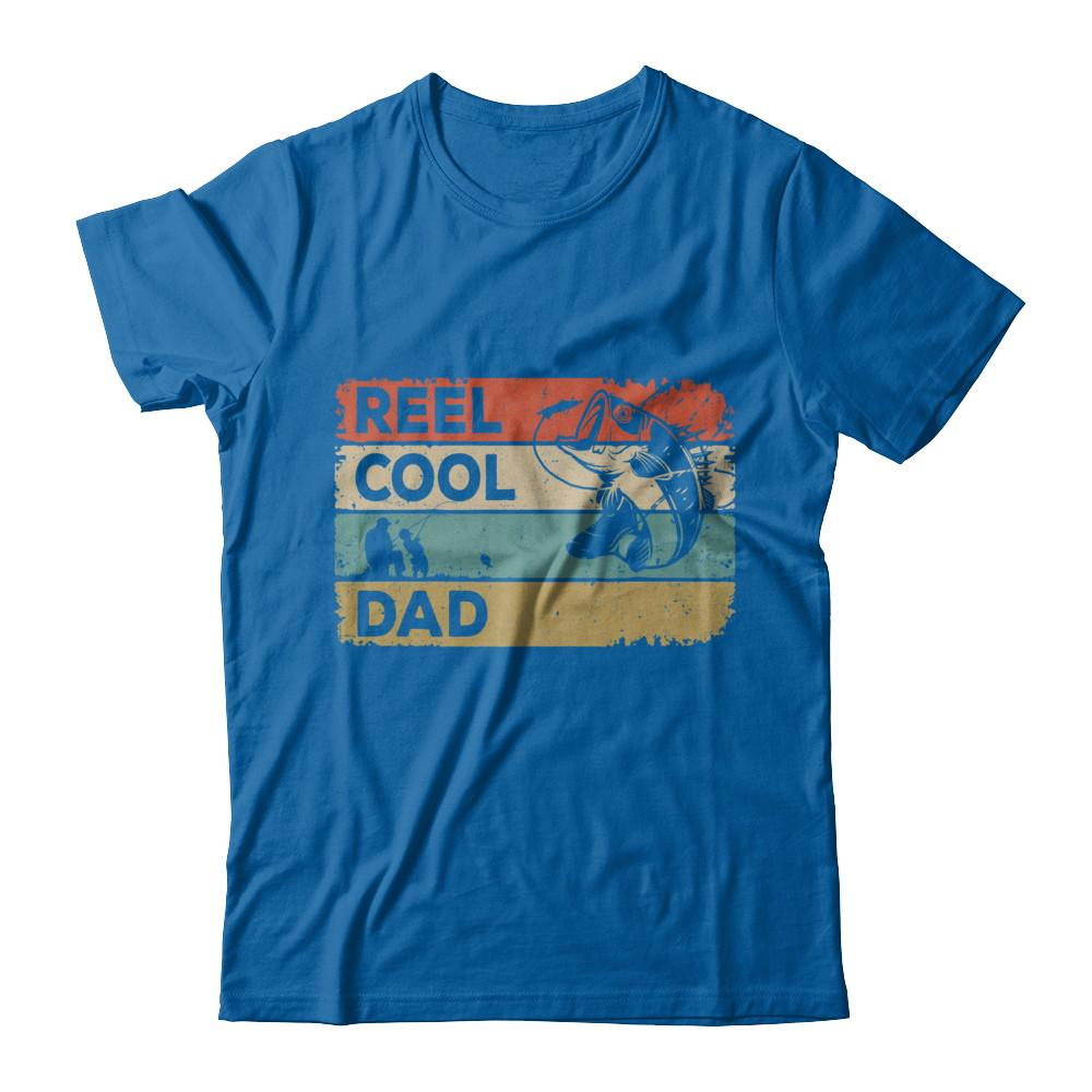 Vintage Reel Cool Dad Fish Fishing Fathers Day-T-Shirt & Hoodie-Classic T-Shirt-Royal