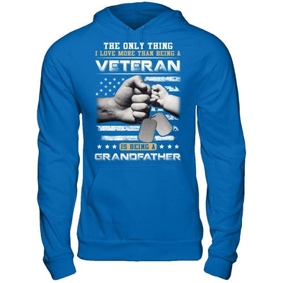 I Love More Than Being A Veteran Is Being A Grandfather-T-Shirt & Hoodie-Pullover Hoodie-Royal