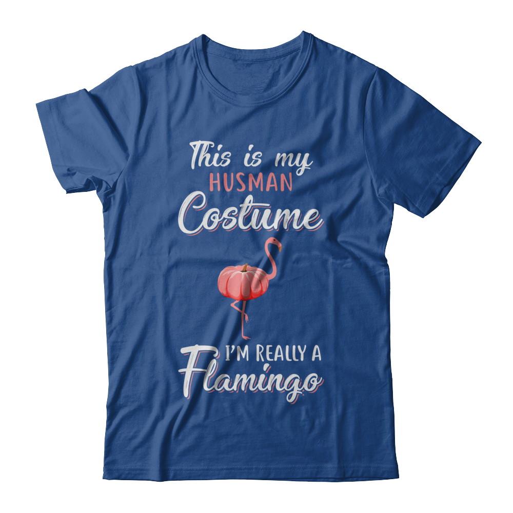 This Is My Human Costume I'm Really A Flamingo Halloween-T-Shirt & Hoodie-Classic T-Shirt-Royal