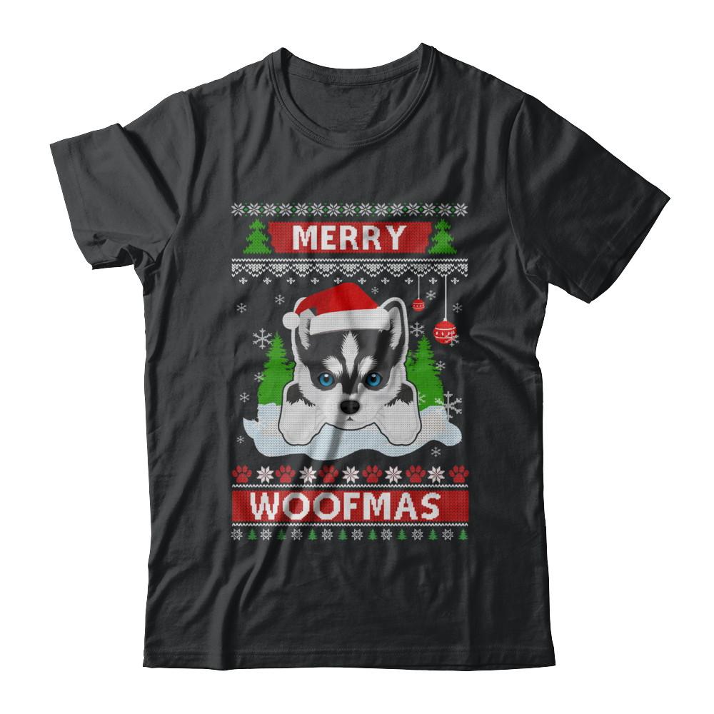 Siberian Husky Merry Woofmas Ugly Christmas Sweater