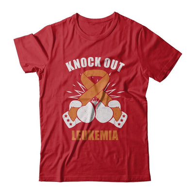 Boxing knock out Leukemia Awareness Support-T-Shirt & Hoodie-Classic T-Shirt-Red