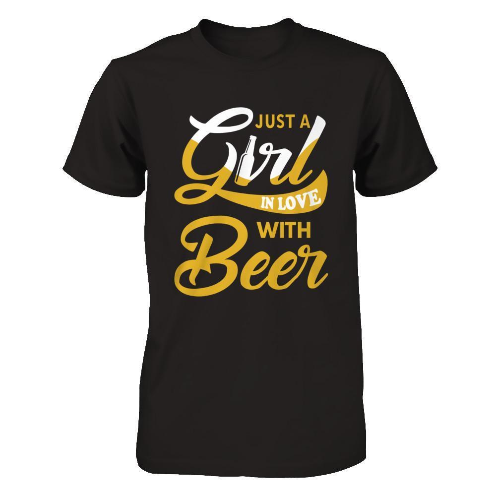 Just A Girl In Love With Beer-T-Shirt & Hoodie-Premium T-Shirt-Black