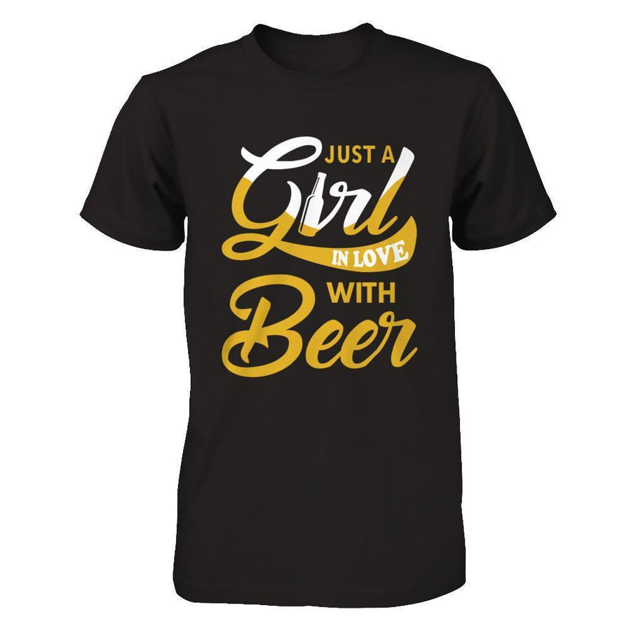 Just A Girl In Love With Beer-T-Shirt & Hoodie-Premium T-Shirt-Black