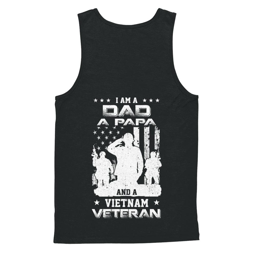 I'm A Dad A Papa And A Vietnam Veteran-T-Shirt & Hoodie-Unisex Tank-Black