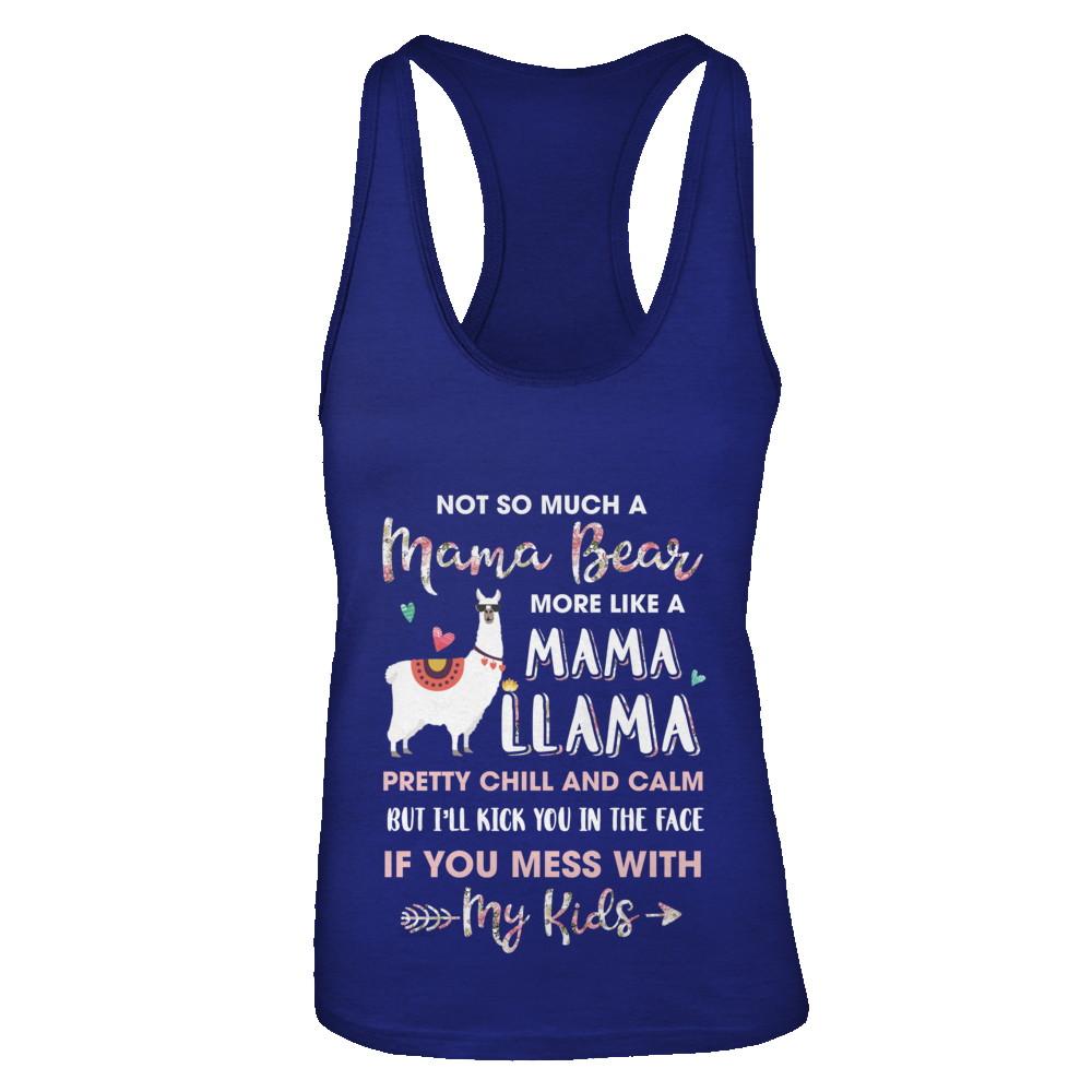 Not So Much A Mama Bear More Like A Mama Llama-T-Shirt & Tank Top-Women's Ideal Racerback Tank-Royal
