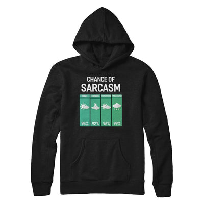 Chance Of Sarcasm Funny Rain Weather-T-Shirt & Hoodie-Pullover Hoodie-Black