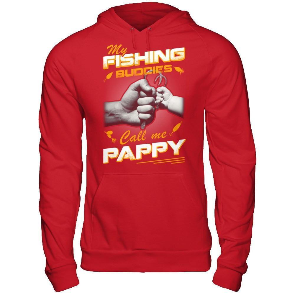 My Fishing Buddies Call Me Pappy-T-Shirt & Hoodie-Pullover Hoodie-Red