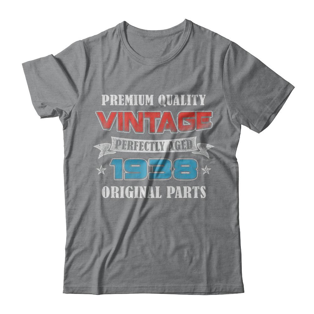 Vintage Premium Prefectly Aged 1938 83th Birthday Gift-T-Shirt & Hoodie-Classic T-Shirt-Sport Grey