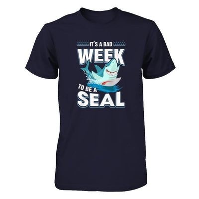 It's A Bad Week To Be A Seal Shark-T-Shirt & Tank Top-Premium T-Shirt-Midnight Navy