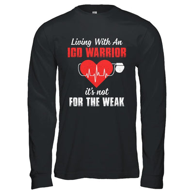 Living With An Implantable Cardioverter Defibrillator-T-Shirt & Hoodie-Long Sleeve T-Shirt-Black