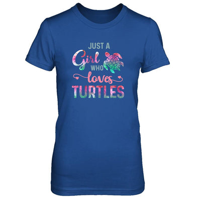 Just A Girl Who Loves Turtles Turtle Lover-T-Shirt & Tank Top-Women's T-Shirt-Royal