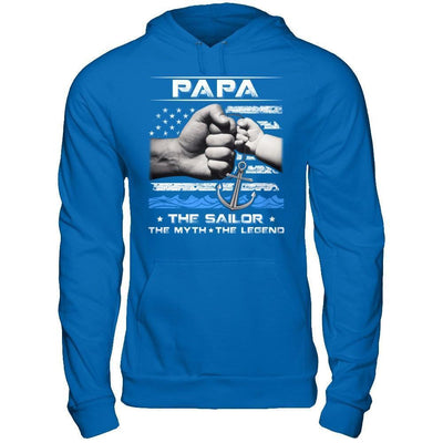 Veteran Papa The Sailor The Myth The Legend-T-Shirt & Hoodie-Pullover Hoodie-Royal