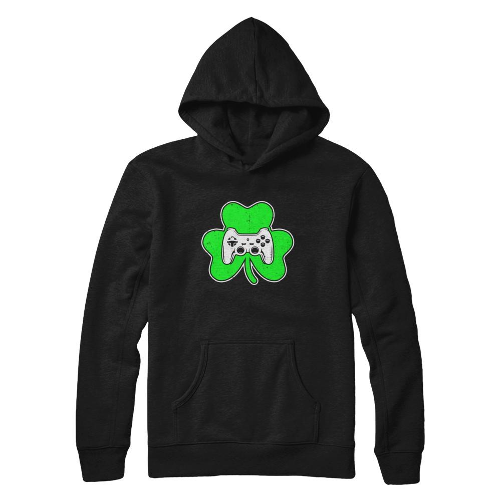 Saint Patrick's Day Game Gamer-T-Shirt & Hoodie-Pullover Hoodie-Black