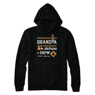Grandpa Birthday Crew Construction Birthday Party-T-Shirt & Hoodie-Pullover Hoodie-Black