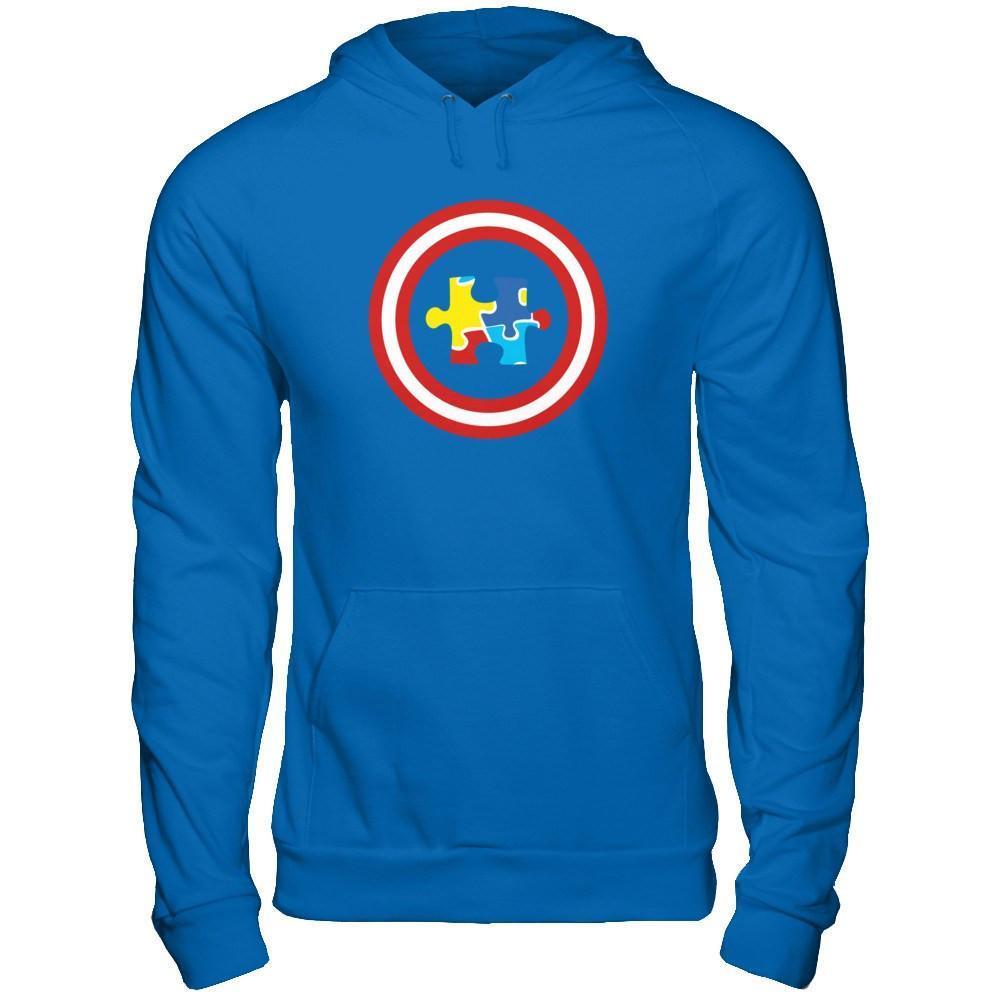 Captain Autism Awareness-T-Shirt & Hoodie-Pullover Hoodie-Royal