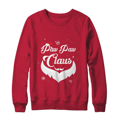 Santa Beard Matching Christmas Pajamas Paw Paw Claus-T-Shirt & Sweatshirt-Crewneck Sweatshirt-Red