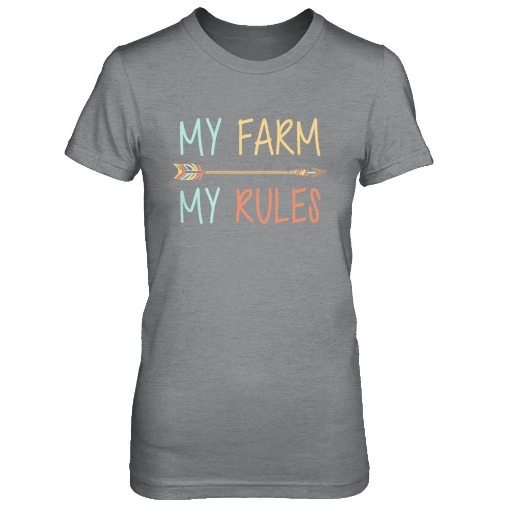My Farm My Rules Farming-T-Shirt & Hoodie-Women's T-Shirt-Sport Grey