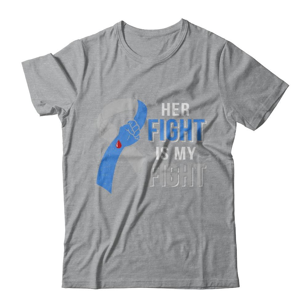 Her Fight Is My Fight Diabetes Awareness-T-Shirt & Hoodie-Classic T-Shirt-Sport Grey