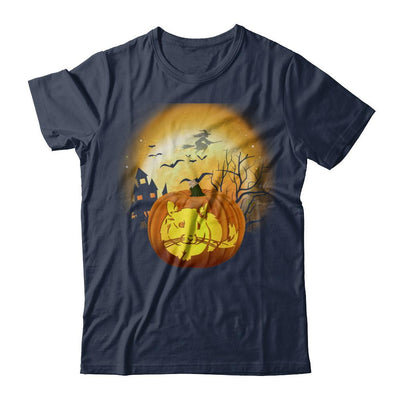 Pumpkin Chinchilla Halloween Human Costume-T-Shirt & Hoodie-Classic T-Shirt-Navy