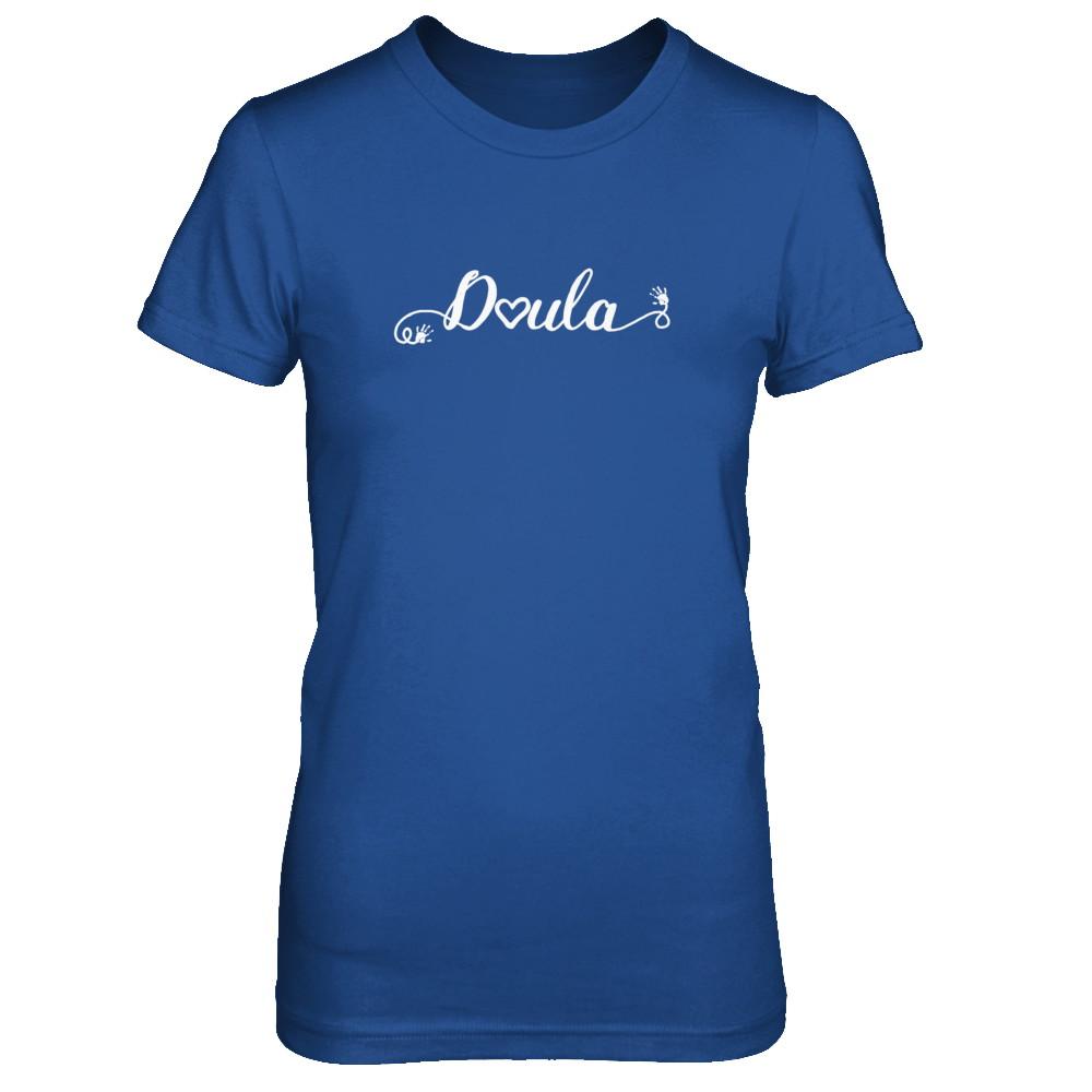 Doula Heart For Birth Baby Born Postpartum-T-Shirt & Tank Top-Women's T-Shirt-Royal