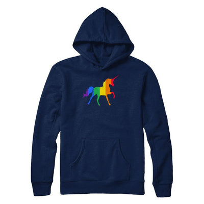 Pride LGBT Unicorn Gift Rainbow LGBT Gay Lesb-T-Shirt & Hoodie-Pullover Hoodie-Navy