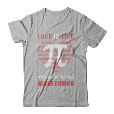 Love Is Like Pi Never Ending Math Happy Pi Day Couple-T-Shirt & Hoodie-Premium T-Shirt-Heather Gray