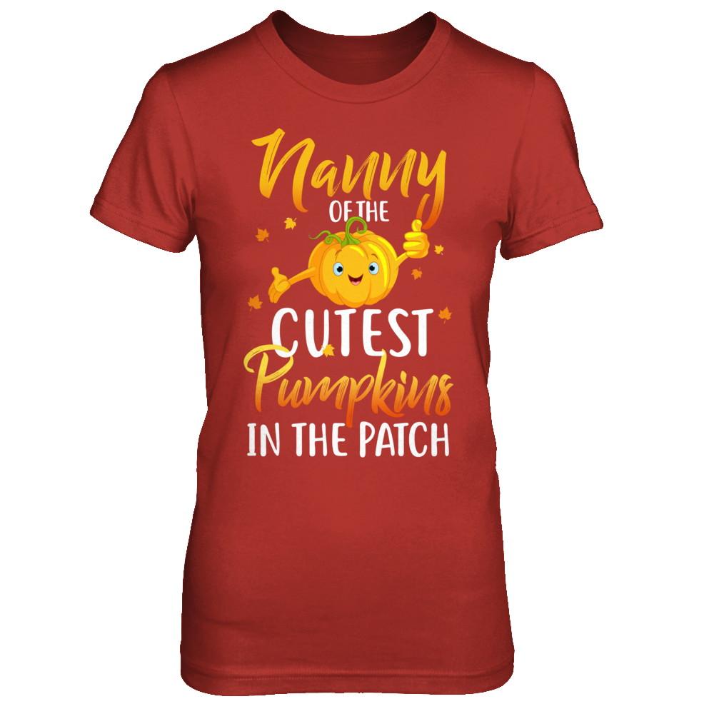 Halloween Nanny Of Cutest Pumpkins In The Patch-T-Shirt & Hoodie-Women's T-Shirt-Red