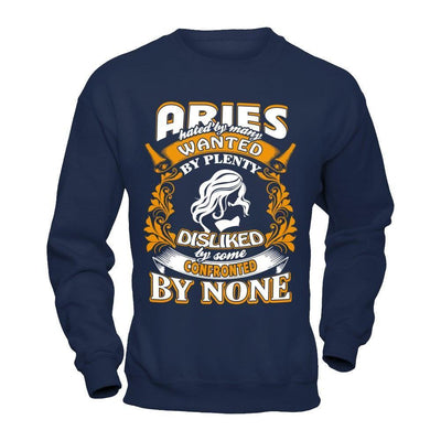 Aries Hated By Many Wanted By Plenty-T-Shirt & Hoodie-Crewneck Sweatshirt-Navy