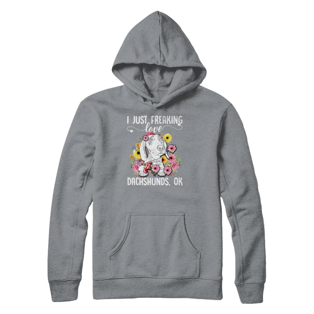Dog I Just Freaking Love Dachshund-T-Shirt & Tank Top-