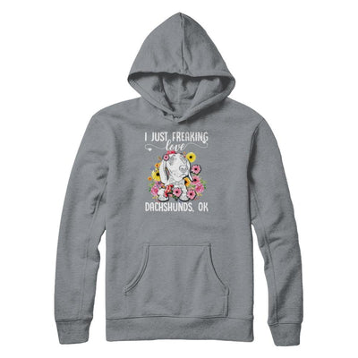 Dog I Just Freaking Love Dachshund-T-Shirt & Tank Top-