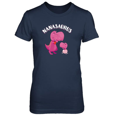 Nana Nanasaurus Rex Cute Dinosaur Mothers Day-T-Shirt & Tank Top-Women's T-Shirt-Navy