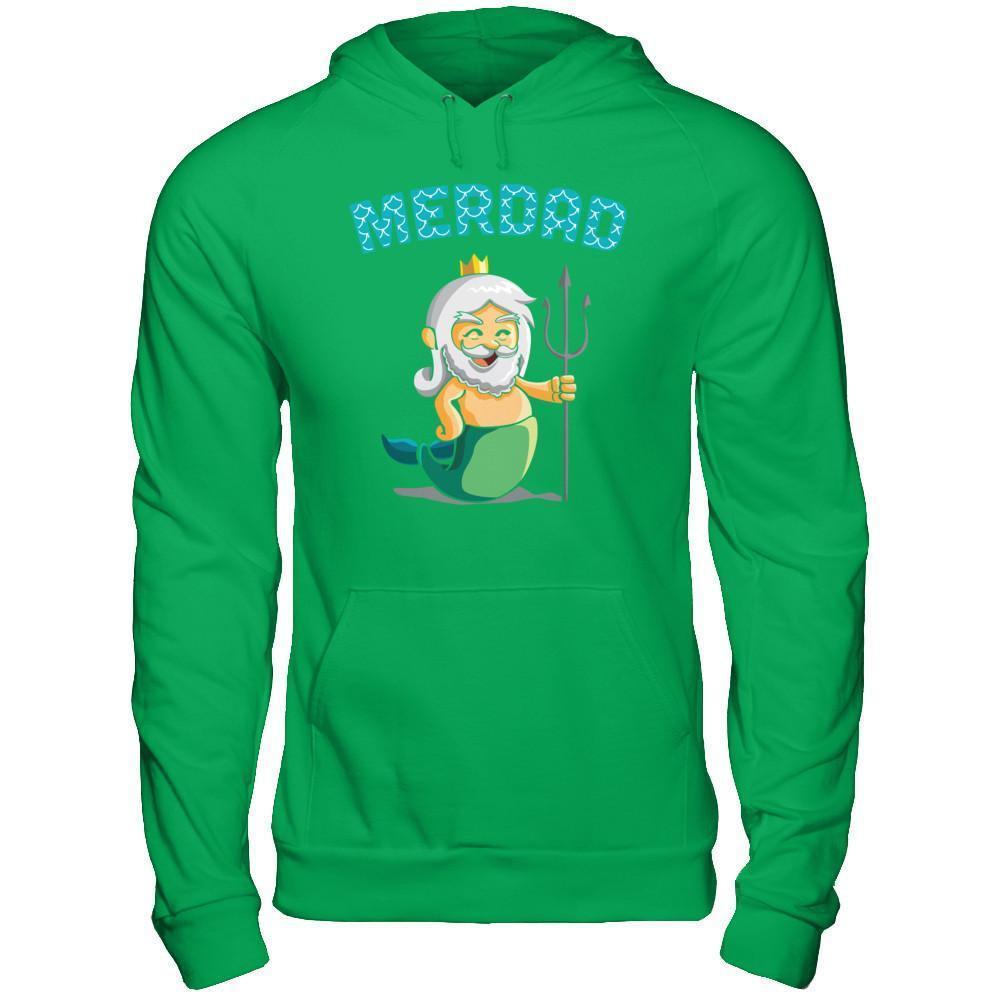Merdad Father Of A Mermaid-T-Shirt & Hoodie-Pullover Hoodie-Irish Green