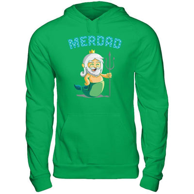 Merdad Father Of A Mermaid-T-Shirt & Hoodie-Pullover Hoodie-Irish Green