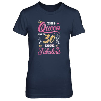 This Queen Makes 30 Look Fabulous 1991 30th Birthday-T-Shirt & Tank Top-Women's T-Shirt-Navy