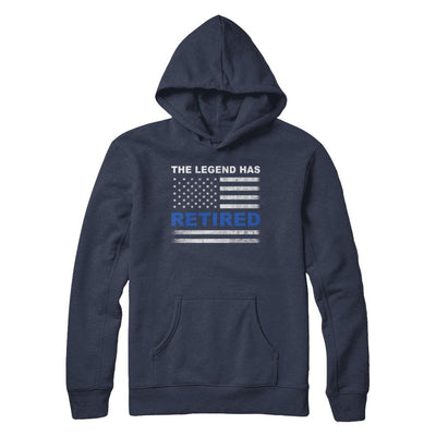 The Legend Has Retired Police Officer Retirement Gift-T-Shirt & Hoodie-Pullover Hoodie-Navy