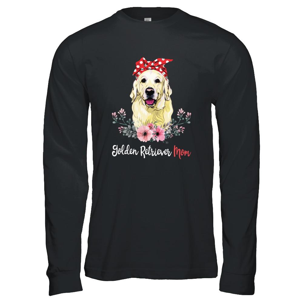 Golden Retriever Mom Gift For Women Dog Lover-T-Shirt & Hoodie-Long Sleeve T-Shirt-Black